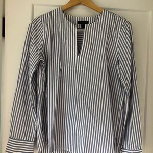 J. Crew striped cotton poplin top, size 8